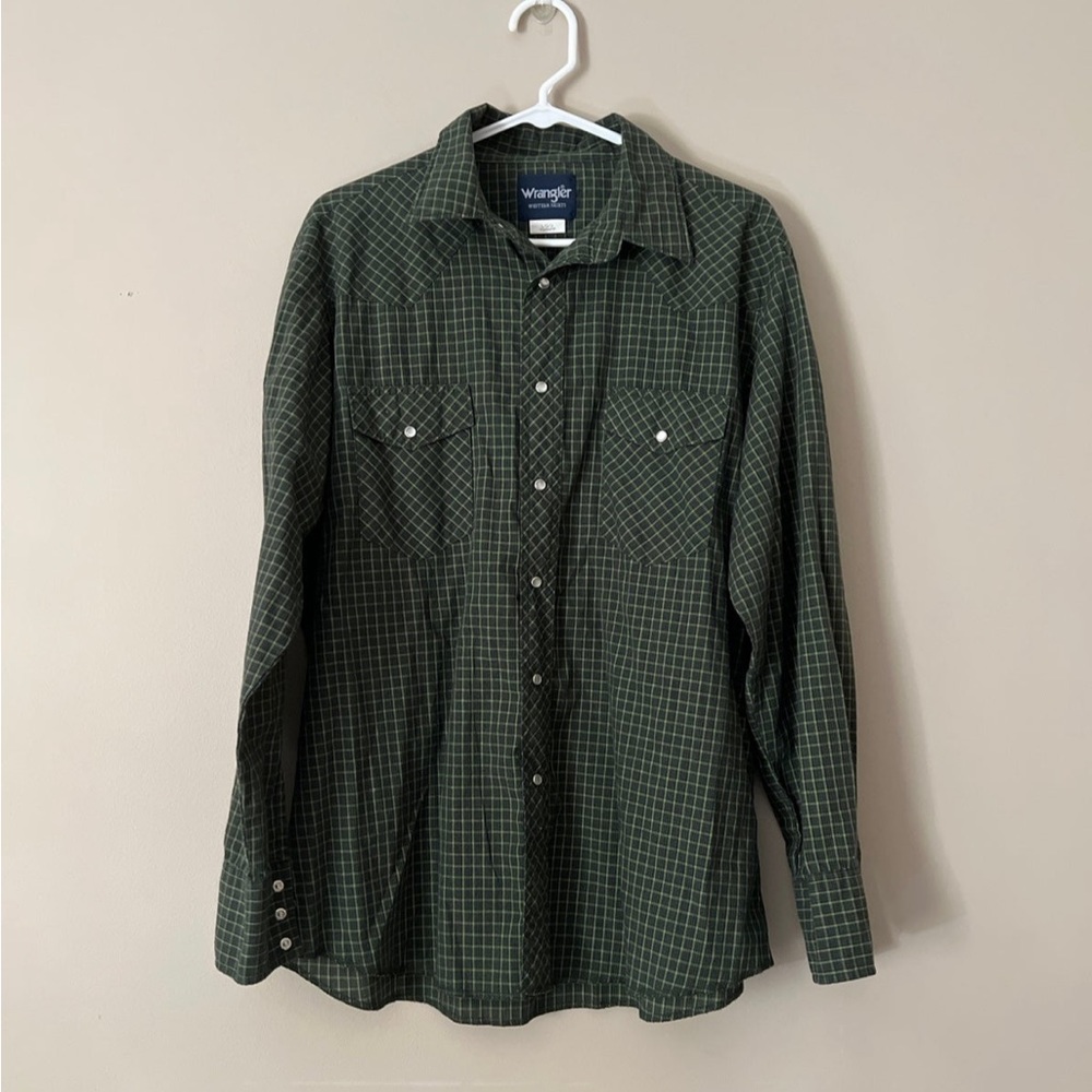 Men’s Wrangler Western Button Down Shirt Large
